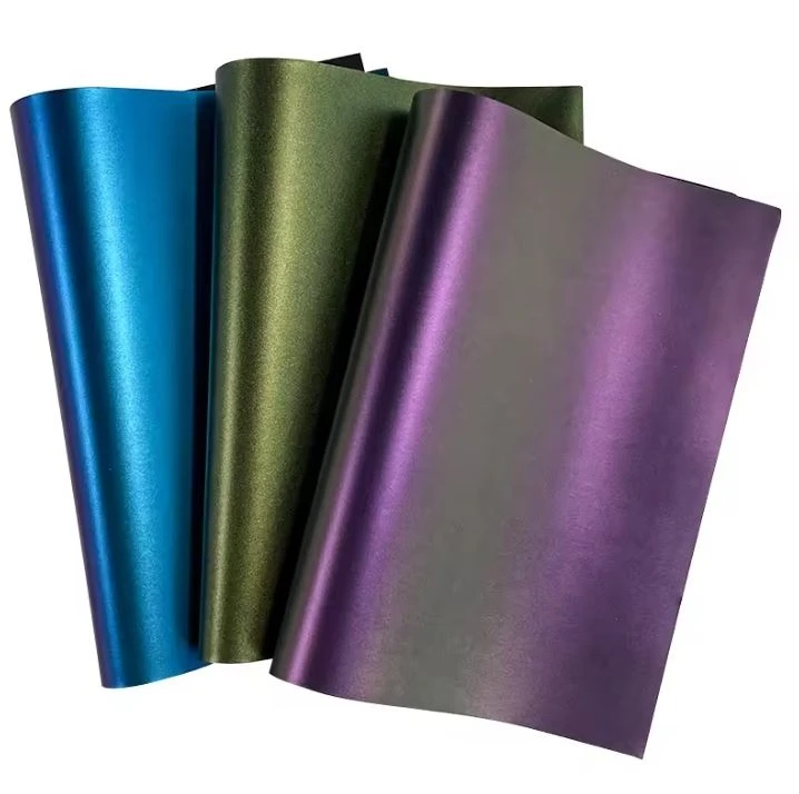 Customized Frosted Leatherette Pearlescent Solid Color TPU Synthetic Leather Glossy Artificial Vinyl Fabric For Bag/Furniture