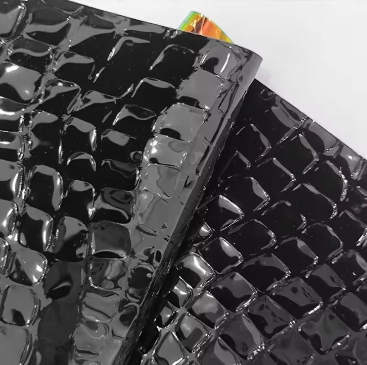Laser Reflective PVC Plastic Protective Film Stone Embossing PVC Artificial Synthetic Leather Waterproof Fabric For Decorates