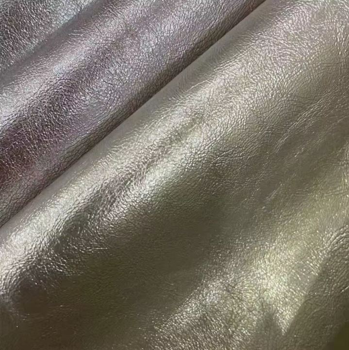 Metallic Film Surface Shinny Color Various PU Leather