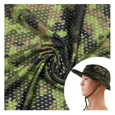 Atmungsaktives, schnell trocknendes Polyester-Dschungel-Camouflage-bedrucktes Mesh-Sport-Multicam-Gewebe für Outdoor-Schal, Schuhe, Mütze, Jacken, Tasche