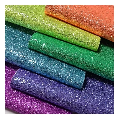 Klobiges Glitzer-PU-Kunstleder für Schuhe und Taschen von Decroctive