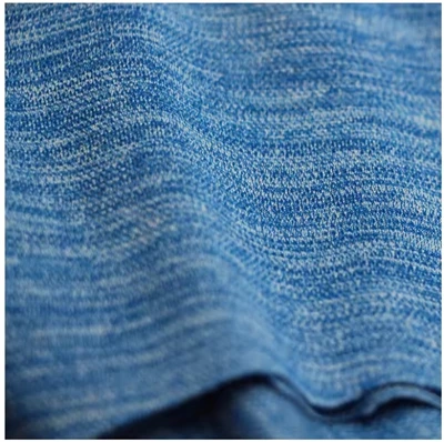 Direktverkauf ab Werk, 60 % Baumwolle, 40 % Polyester, Space Dye-Stoff, Strickmischgewebe für Kleidungsstücke